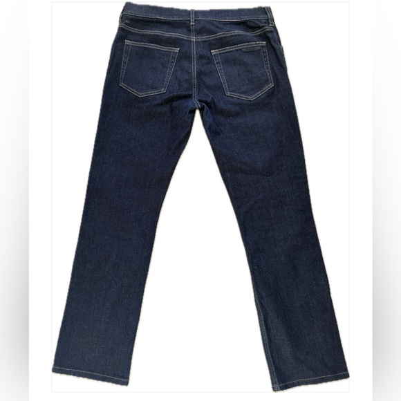 PRADA Dark Wash Mid High Rise Straight Leg Jeans Women Luxury Designer Denim 33 - Picture 9 of 17